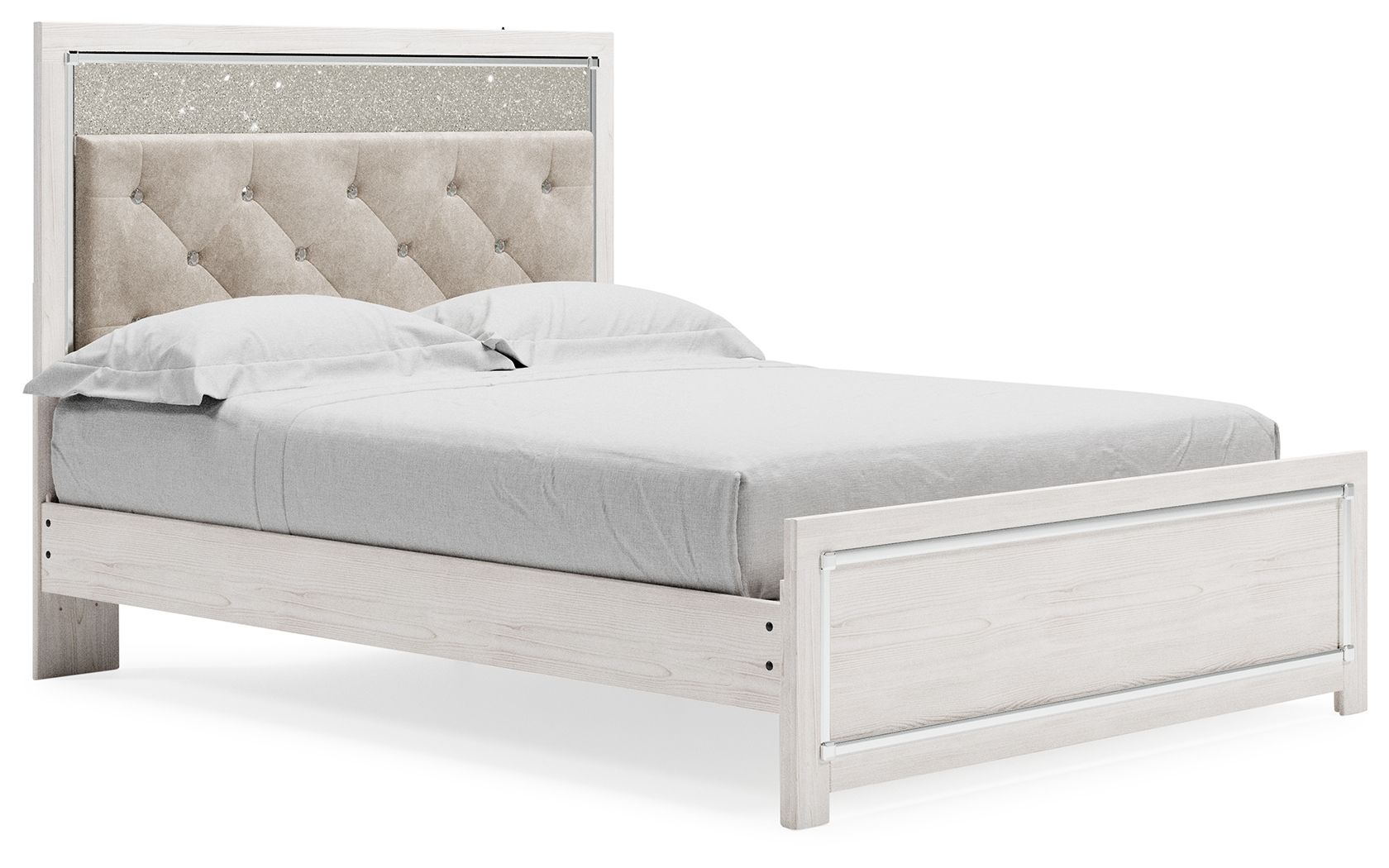 Altyra - White - Queen Panel Bed With Roll Slats - Urban Living Furniture (Los Angeles, CA)