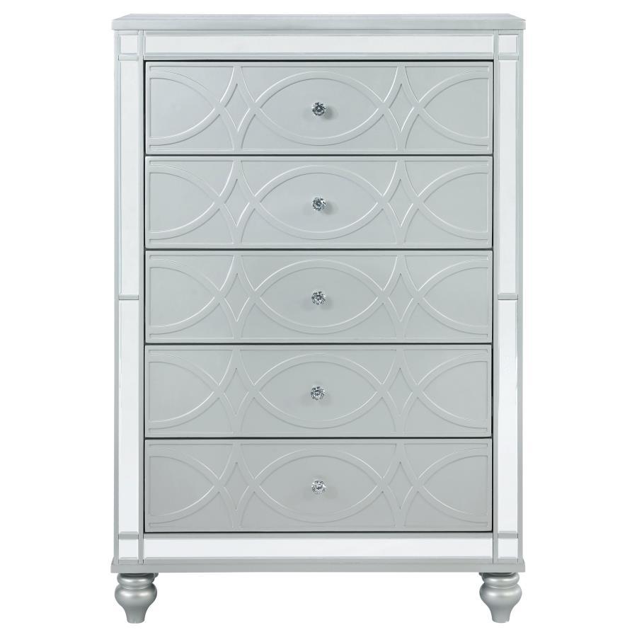 Gunnison - 5-Drawer Bedroom Chest - Silver Metallic - Urban Living Furniture (Los Angeles, CA)