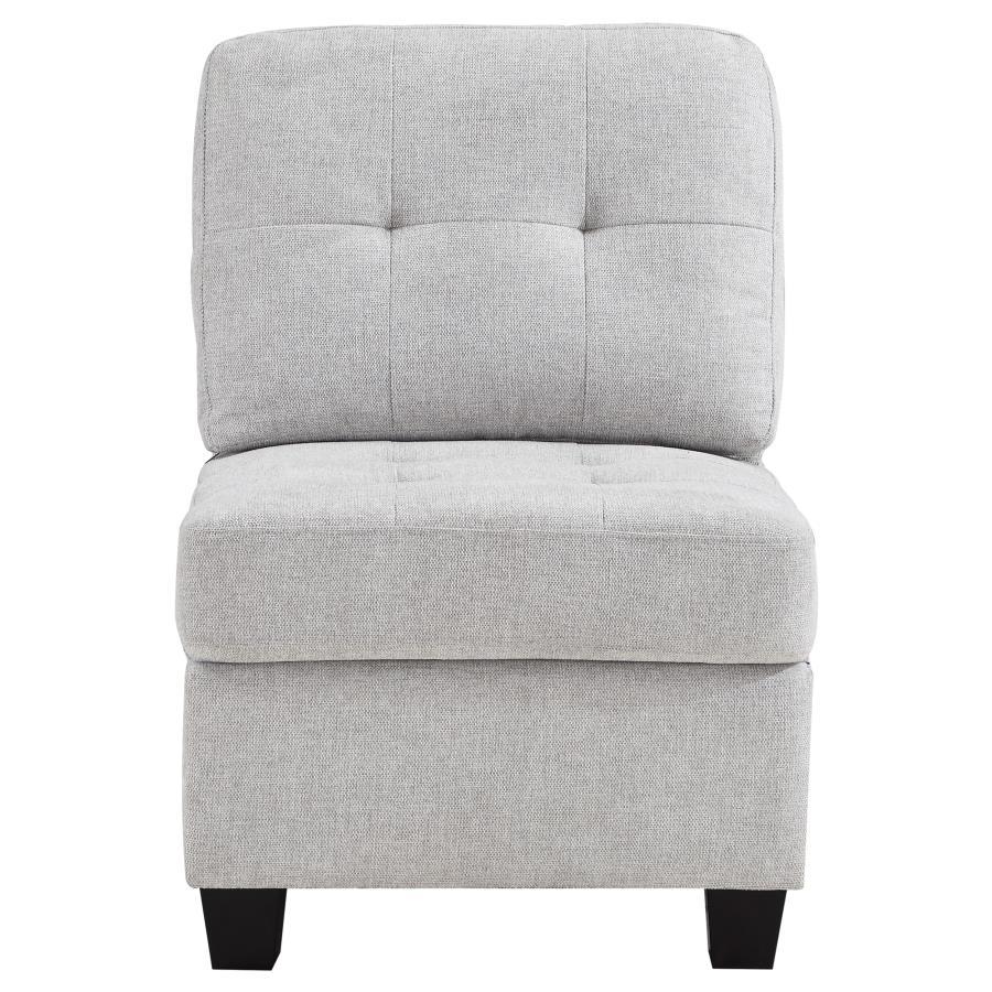Georgina - Upholstered Armless Chair Steel - Beige - Urban Living Furniture (Los Angeles, CA)