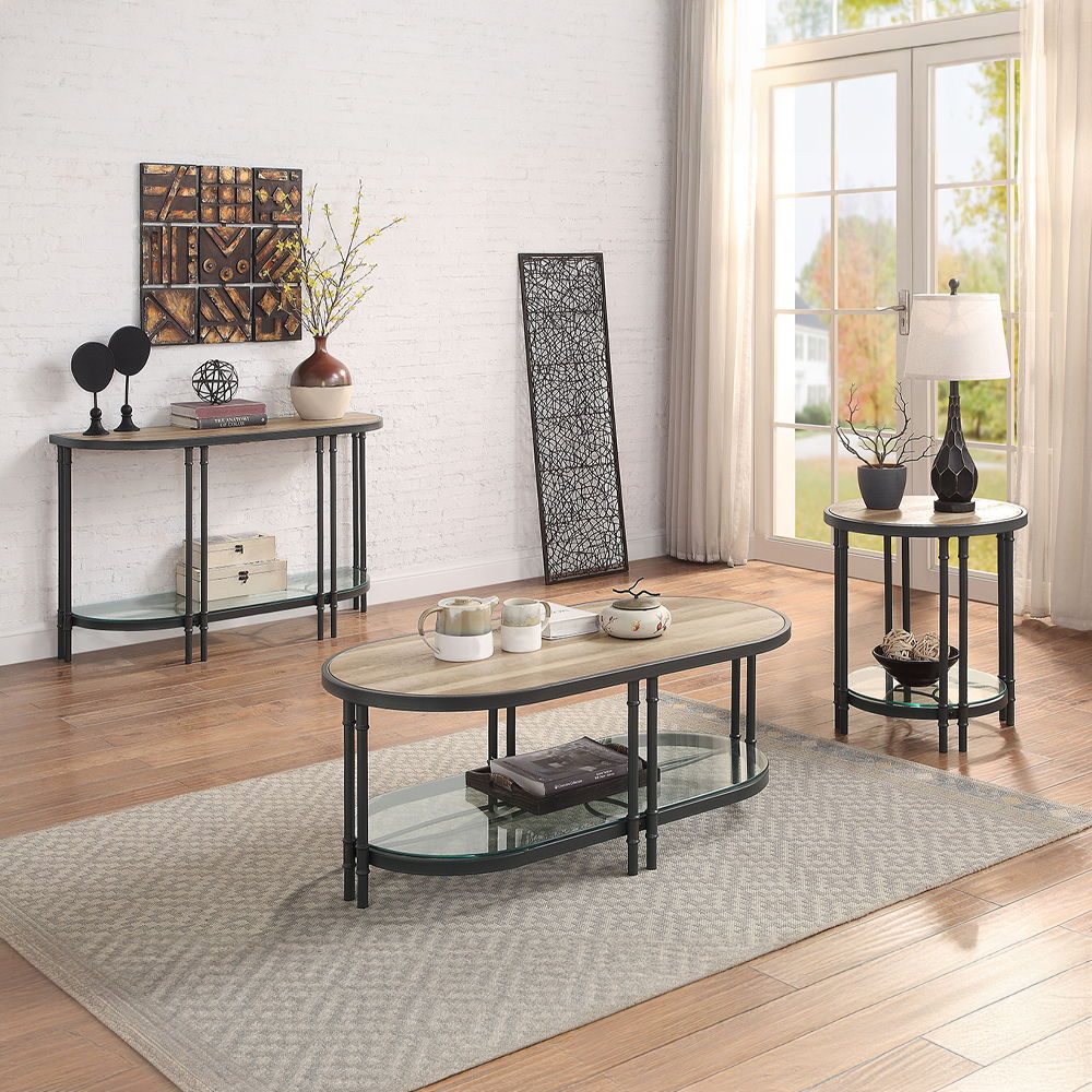 Brantley - End Table - Oak & Sandy Black - Urban Living Furniture (Los Angeles, CA)