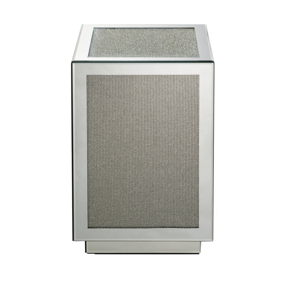 Noralie - 20" Accent Table - Mirrored, Faux Diamonds - Urban Living Furniture (Los Angeles, CA)