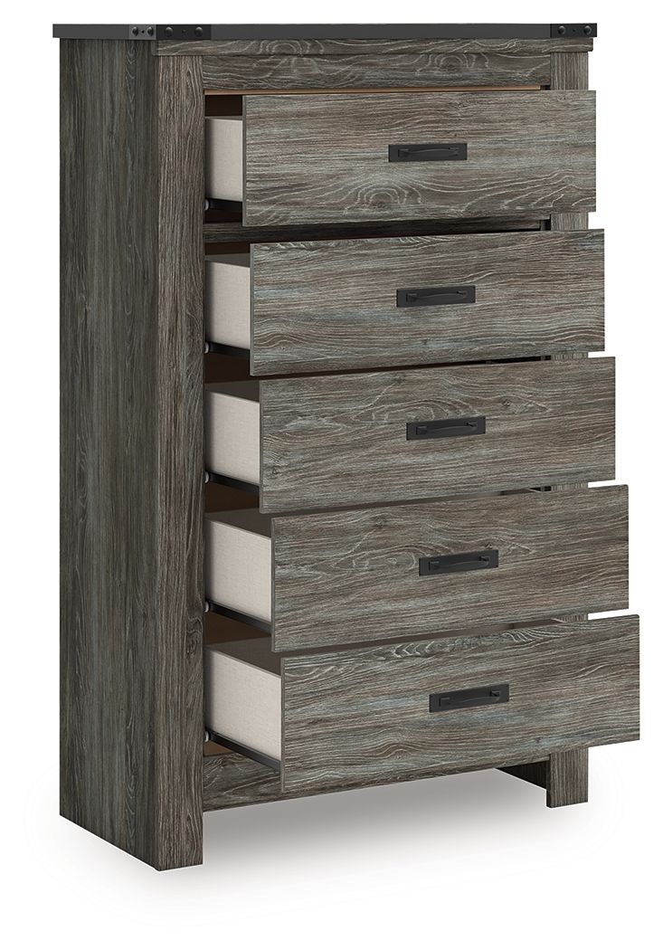 Frandern - Gray - Five Drawer Chest - Urban Living Furniture (Los Angeles, CA)