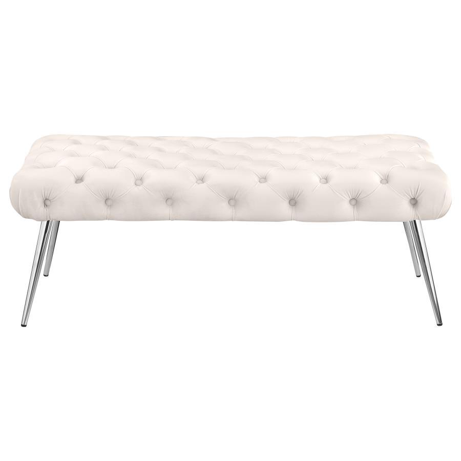 Ella - Upholstered Tufted Bench Metal Legs - Urban Living Furniture (Los Angeles, CA)