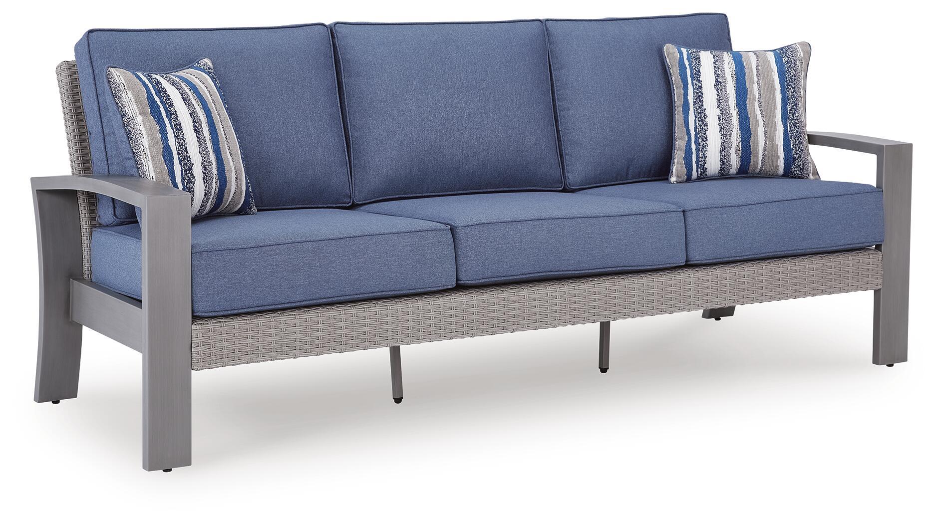 Half Moon Beach - Sofa With Cushion - Blue / Gray - Urban Living Furniture (Los Angeles, CA)