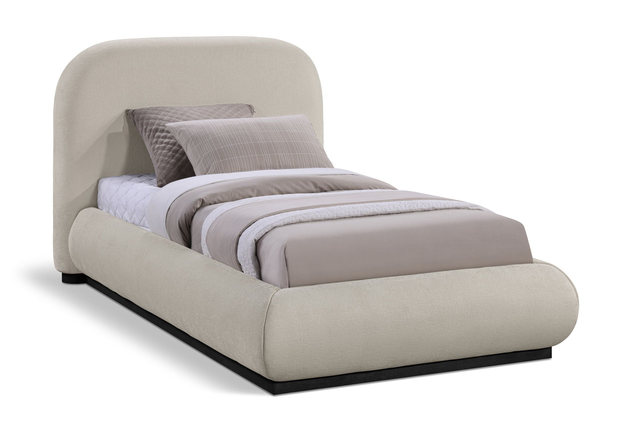 Vaughn - Chenille Bed With Black Base - Urban Living Furniture (Los Angeles, CA)