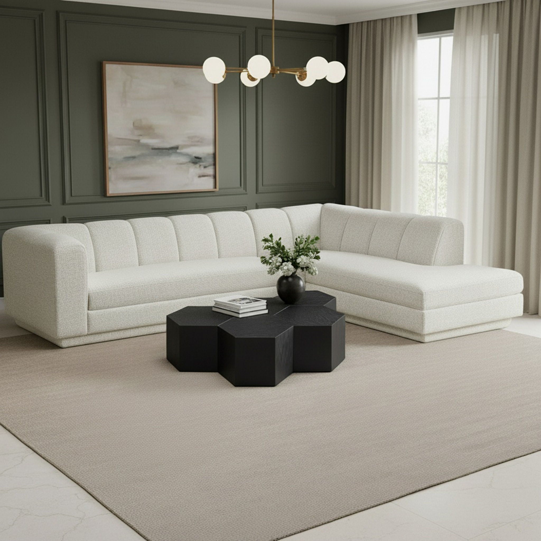 Modari - Sectional - Cream - Urban Living Furniture (Los Angeles, CA)