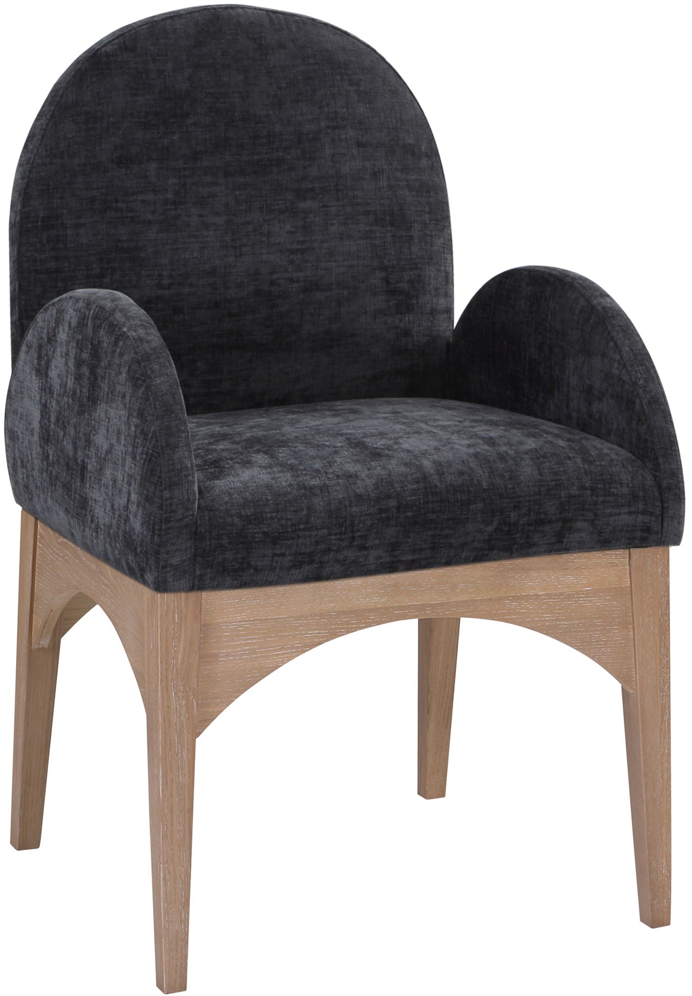 Waldorf - Chenille Dining Arm Chair With Natural Legs - Urban Living Furniture (Los Angeles, CA)