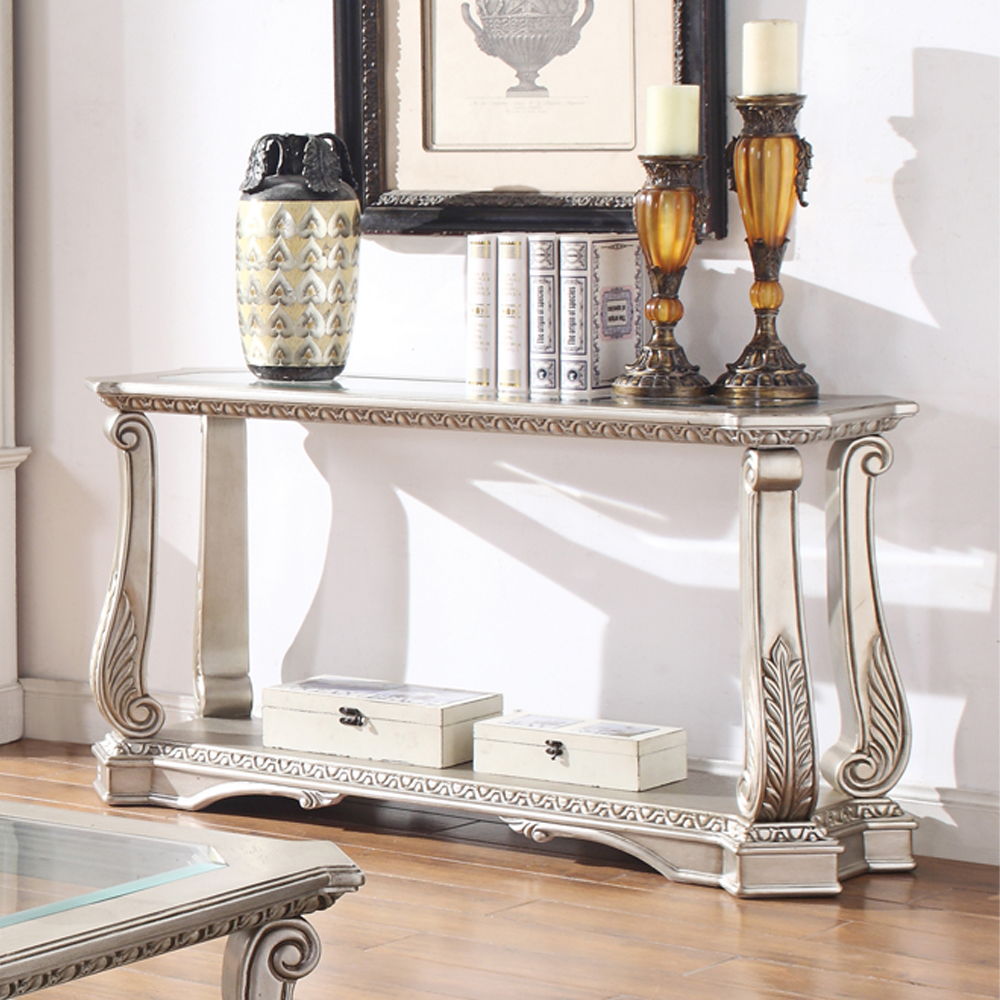 Northville - Sofa Table - Clear Glass & Antique Silver - Urban Living Furniture (Los Angeles, CA)