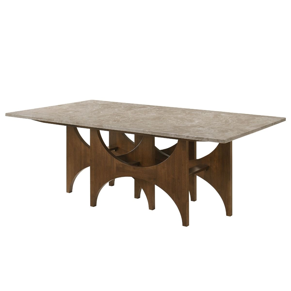 Oleia - Dining Table With Engineered Marble - Natural Marble & Walnut - Urban Living Furniture (Los Angeles, CA)