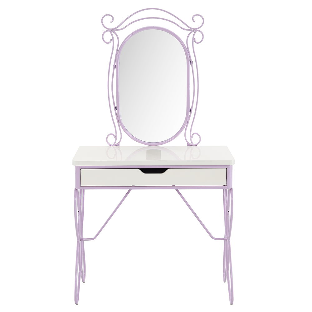 Priya II - Vanity Set - White & Light Purple - Urban Living Furniture (Los Angeles, CA)