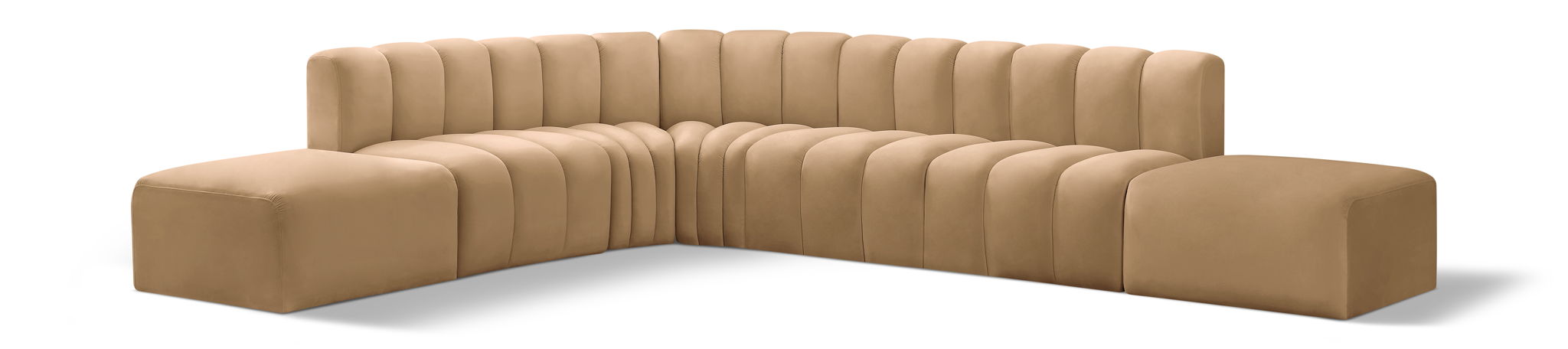 Arc - Velvet 7 Piece Corner Modular Sofa - Urban Living Furniture (Los Angeles, CA)