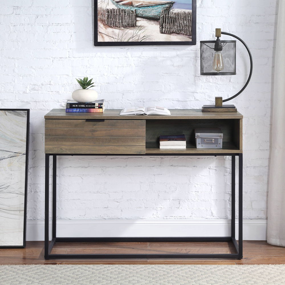Galeno - Writing Desk - Rustic Oak & Black - Urban Living Furniture (Los Angeles, CA)