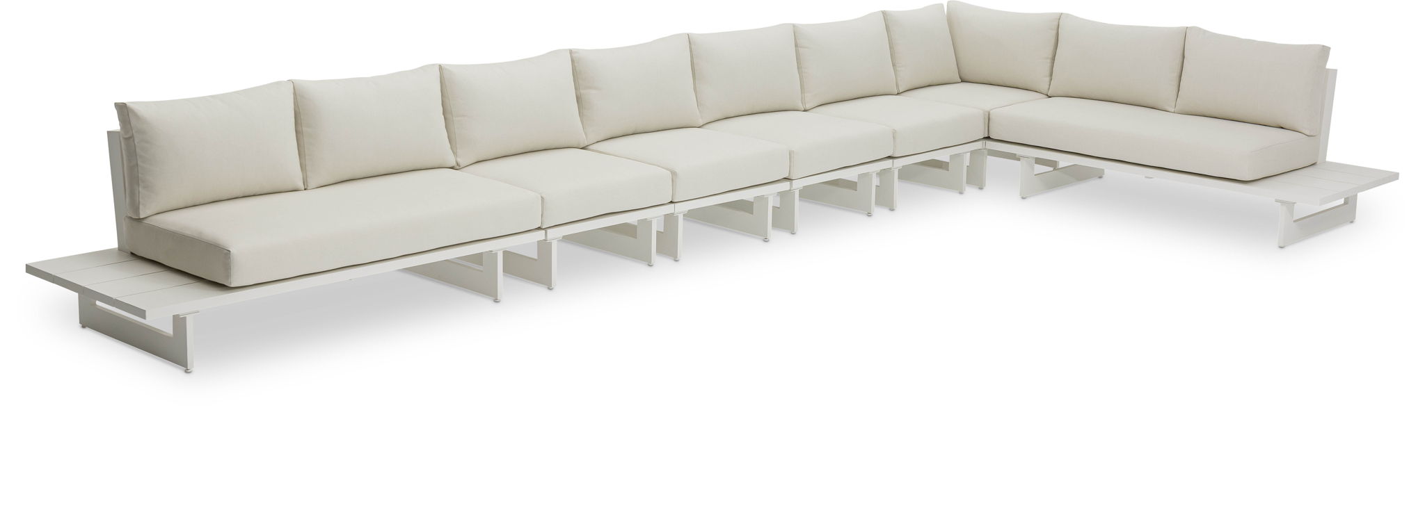 Maldives - 7 Piece Water Resistant Outdoor Patio Modular Sectional With White Base - Urban Living Furniture (Los Angeles, CA)