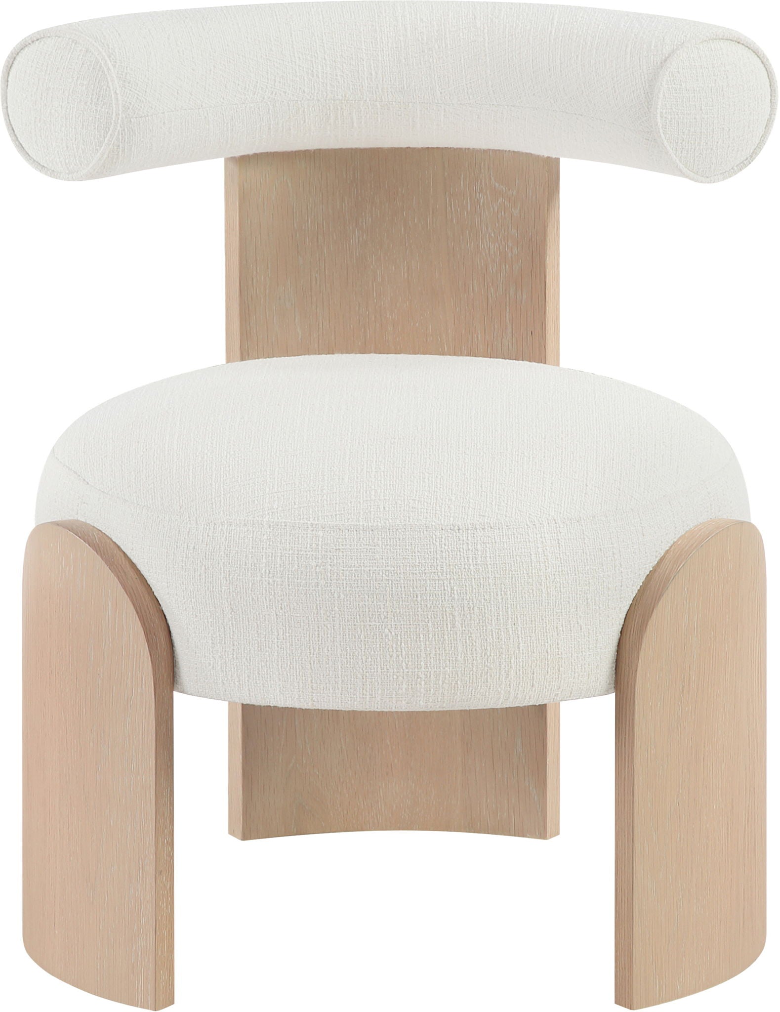 Calder - Linen Textured Fabric Upholstered Accent Chair - Painted Natural Base - Urban Living Furniture (Los Angeles, CA)