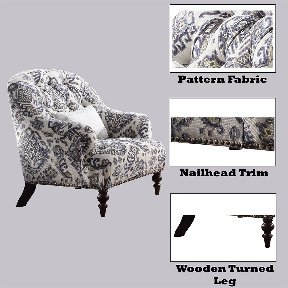Saira - Chair With Pillow - Pattern Fabric - Urban Living Furniture (Los Angeles, CA)