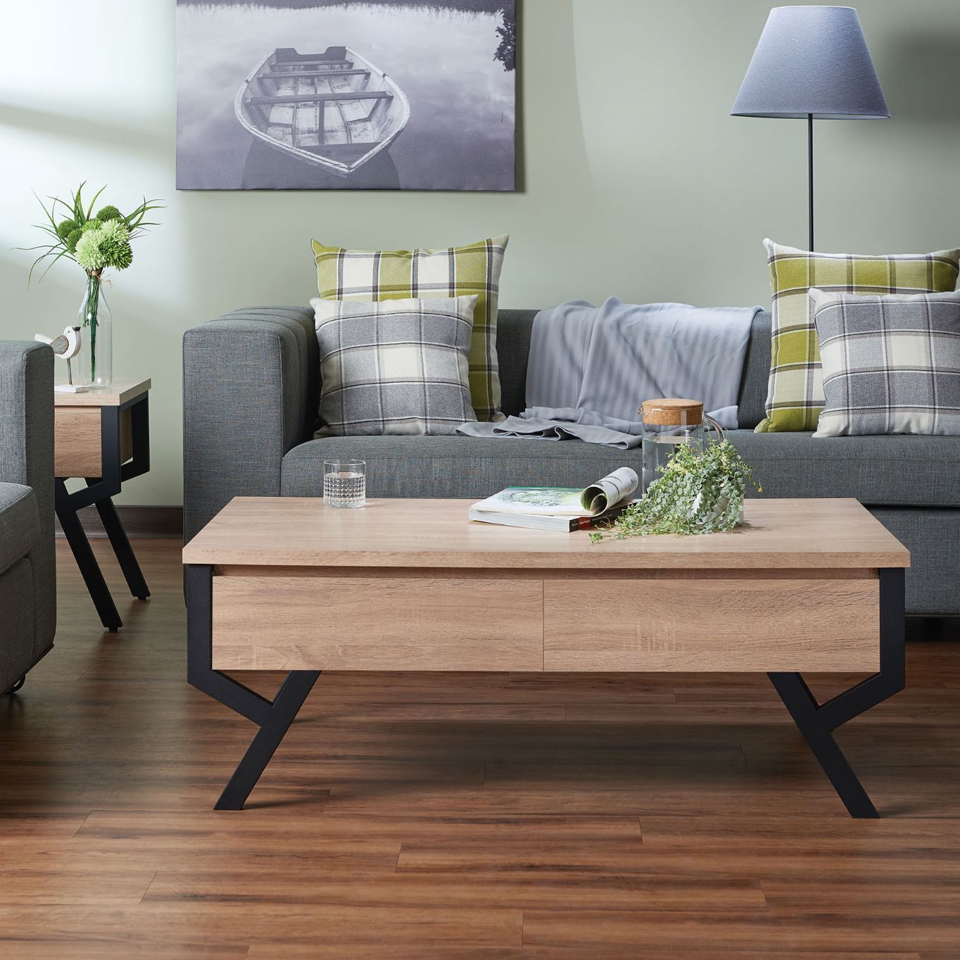 Kalina - Coffee Table - Rustic Natural & Black - Urban Living Furniture (Los Angeles, CA)