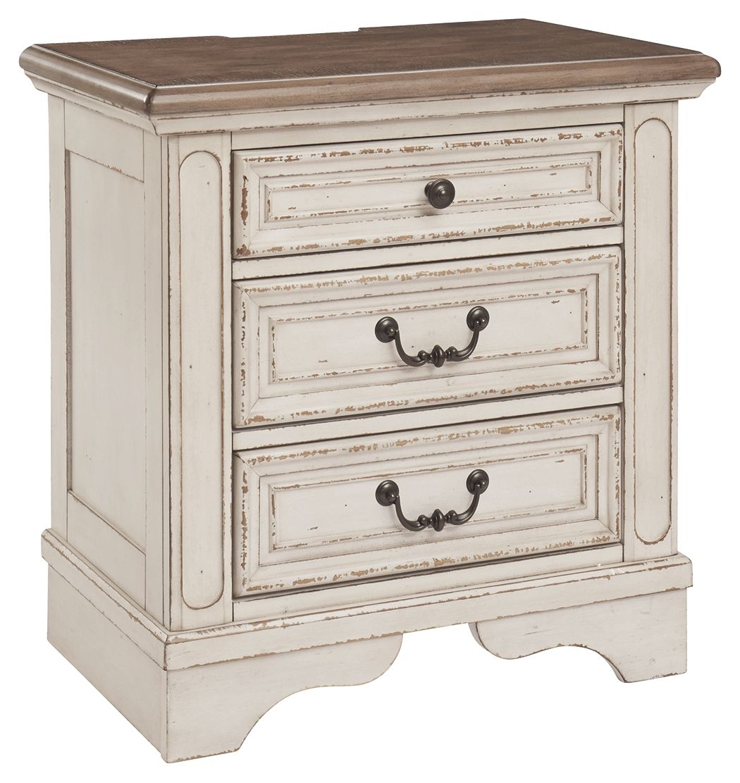 Realyn - White / Brown / Beige - Three Drawer Night Stand - Urban Living Furniture (Los Angeles, CA)