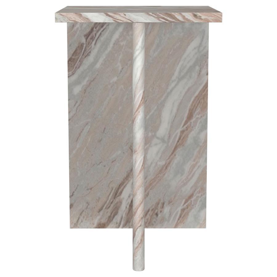 Bowdoin - Genuine Marble Accent Side Table - Gray - Urban Living Furniture (Los Angeles, CA)