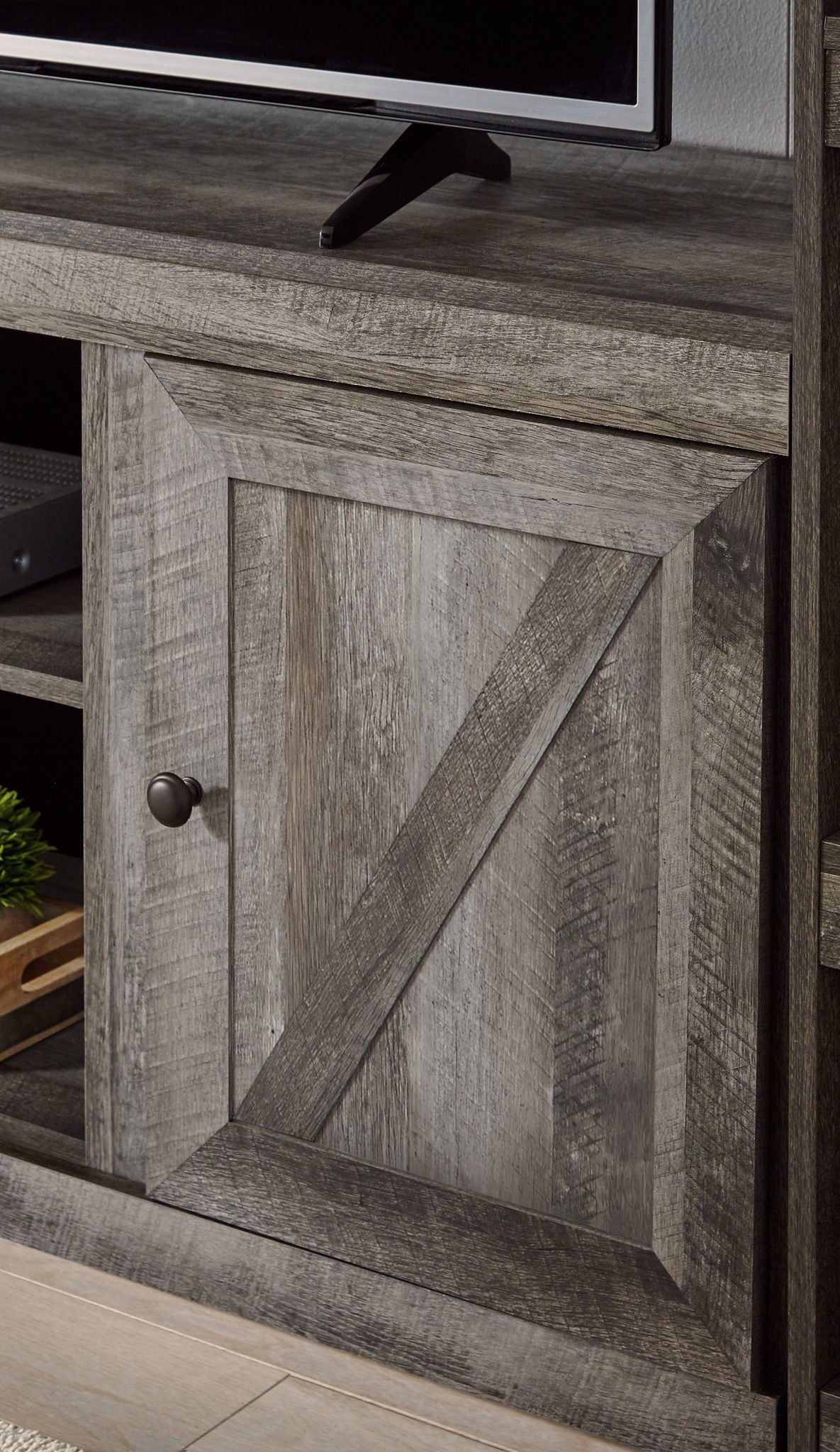 Wynnlow - Gray - 4-Piece Entertainment Center With LG TV Stand W/Fireplace Option - Urban Living Furniture (Los Angeles, CA)