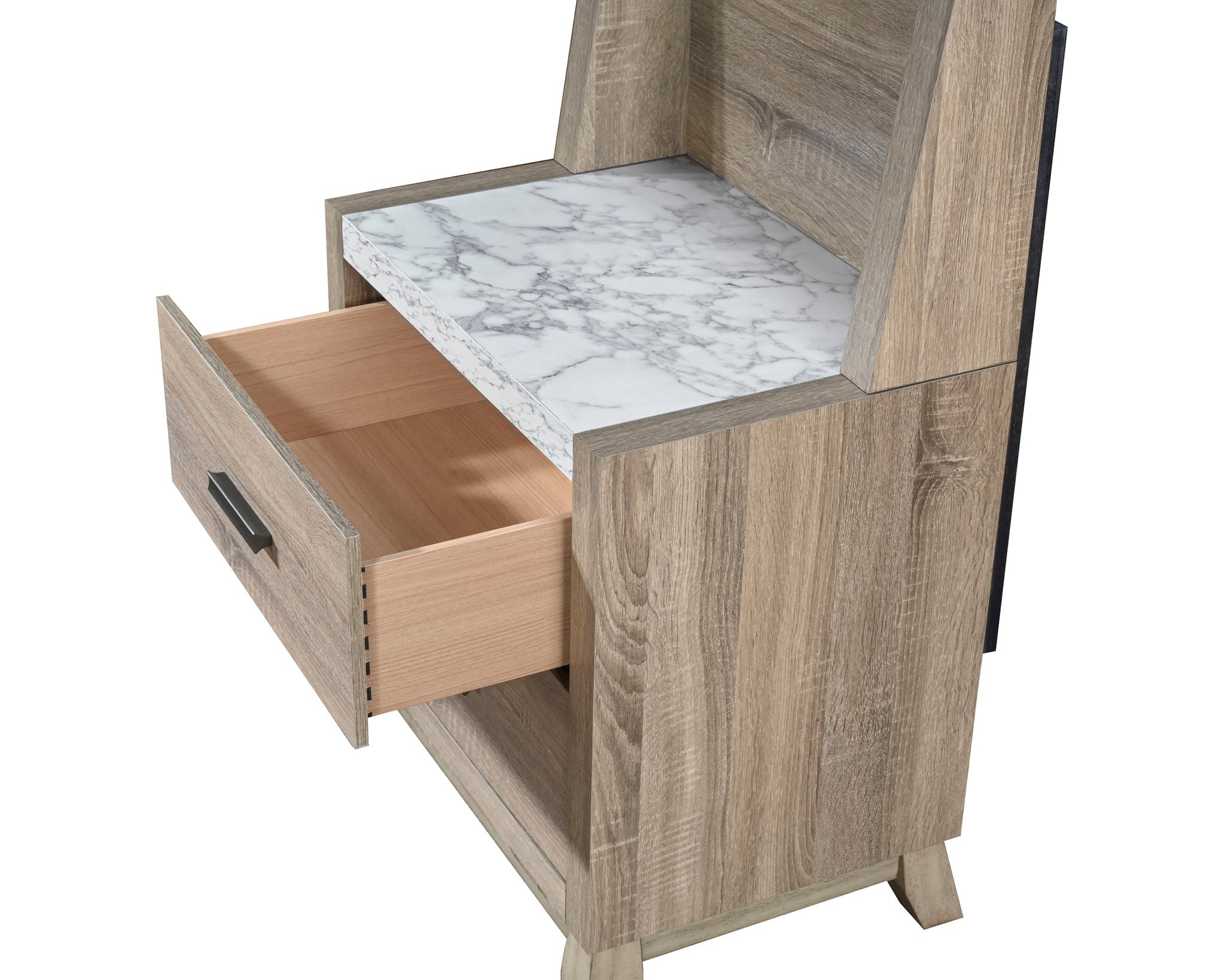 Tilston - Nightstand With Wall Panel - Natural - Urban Living Furniture (Los Angeles, CA)