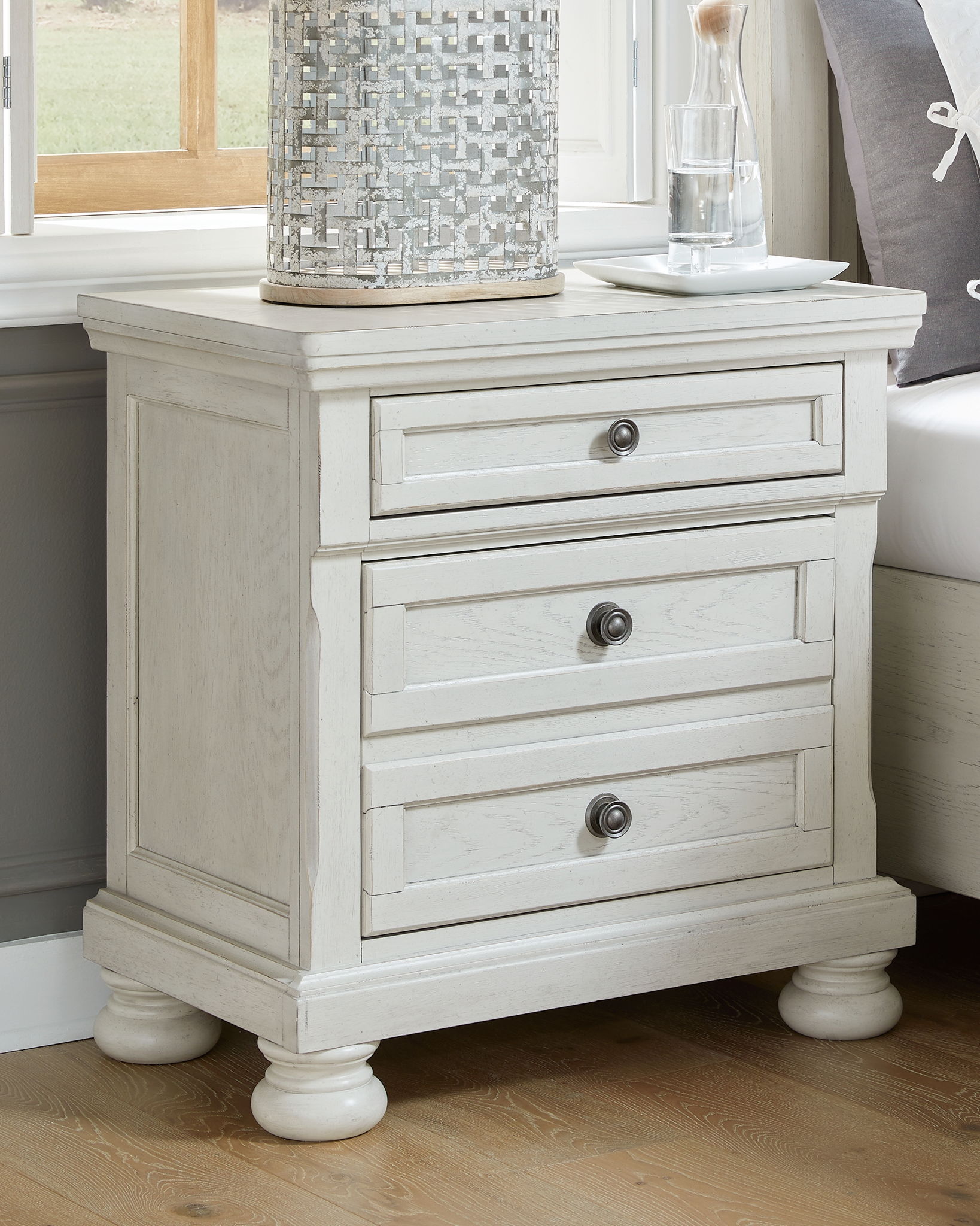 Robbinsdale - Antique White - Two Drawer Night Stand - Urban Living Furniture (Los Angeles, CA)