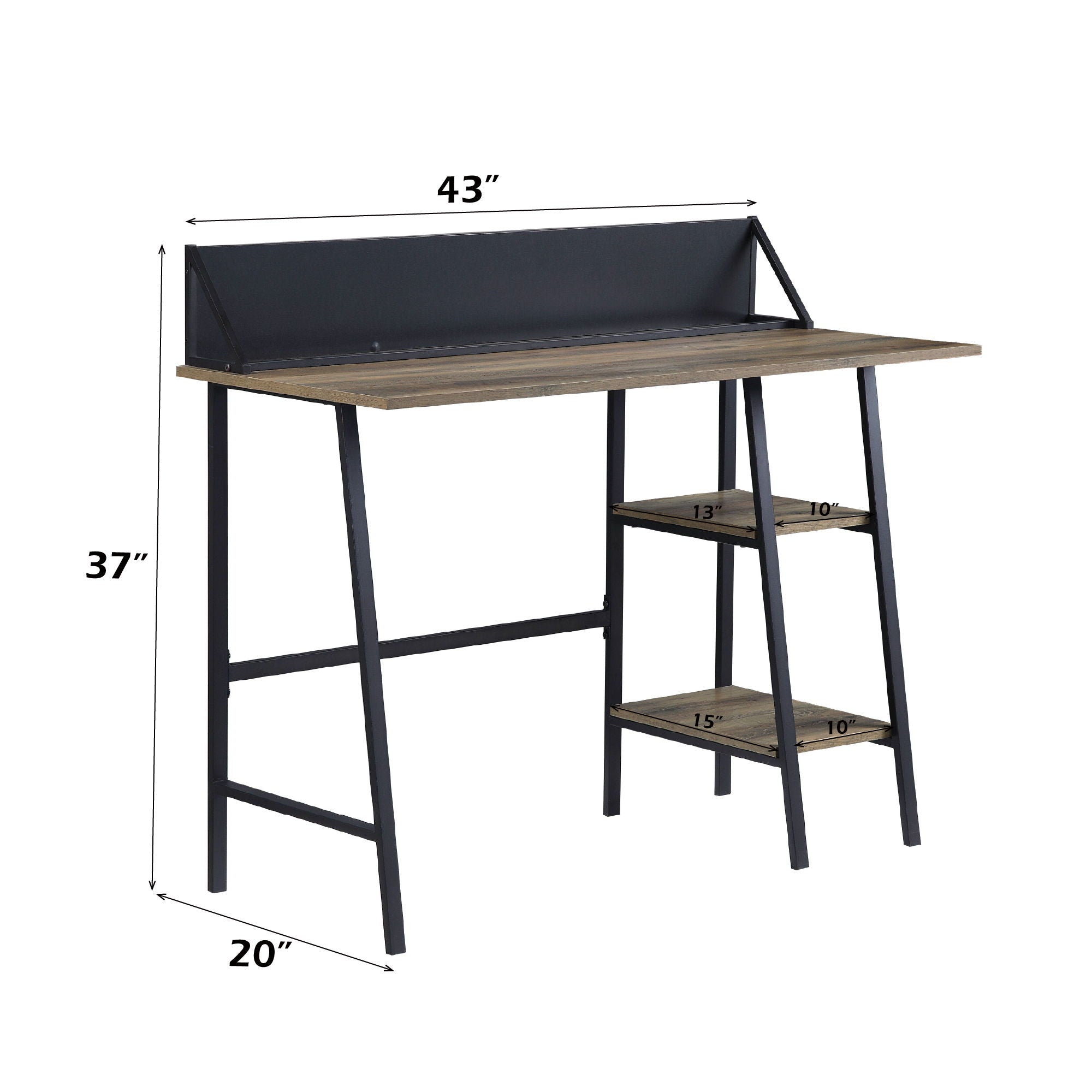 Garima - Writing Desk - Rustic Oak & Black - Urban Living Furniture (Los Angeles, CA)