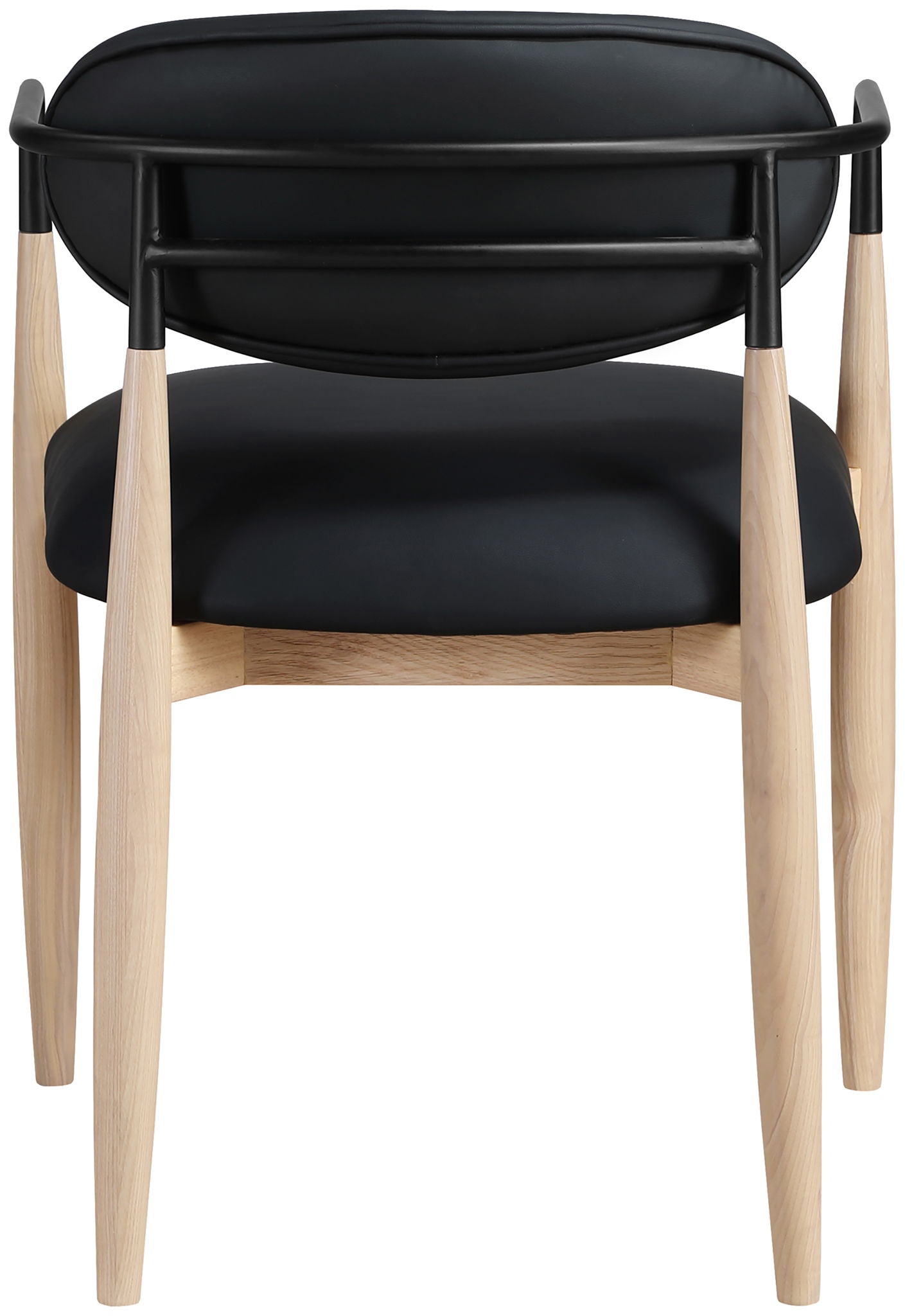 Riccio - Faux Leather Dining Arm Chair (Set of 2) - Natural Frame - Urban Living Furniture (Los Angeles, CA)