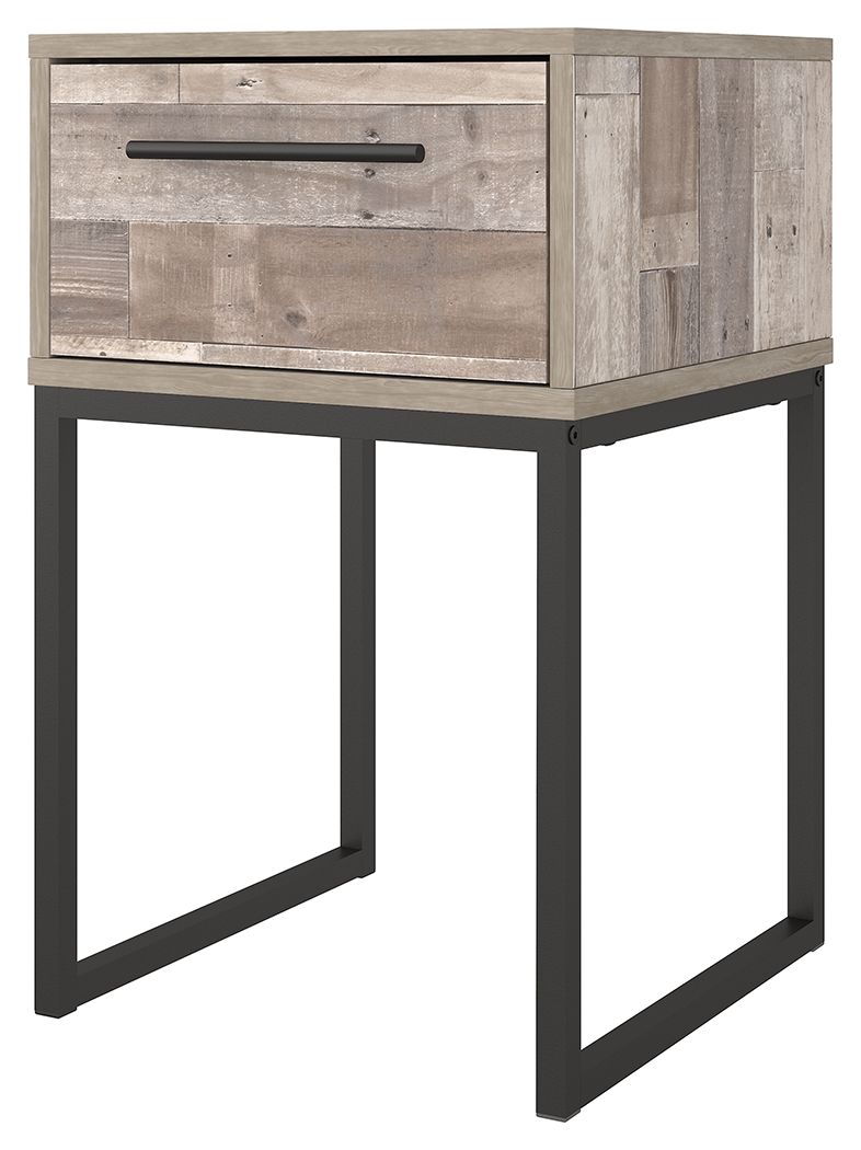 Neilsville - Whitewash - One Drawer Night Stand - Vinyl-Wrapped - Urban Living Furniture (Los Angeles, CA)