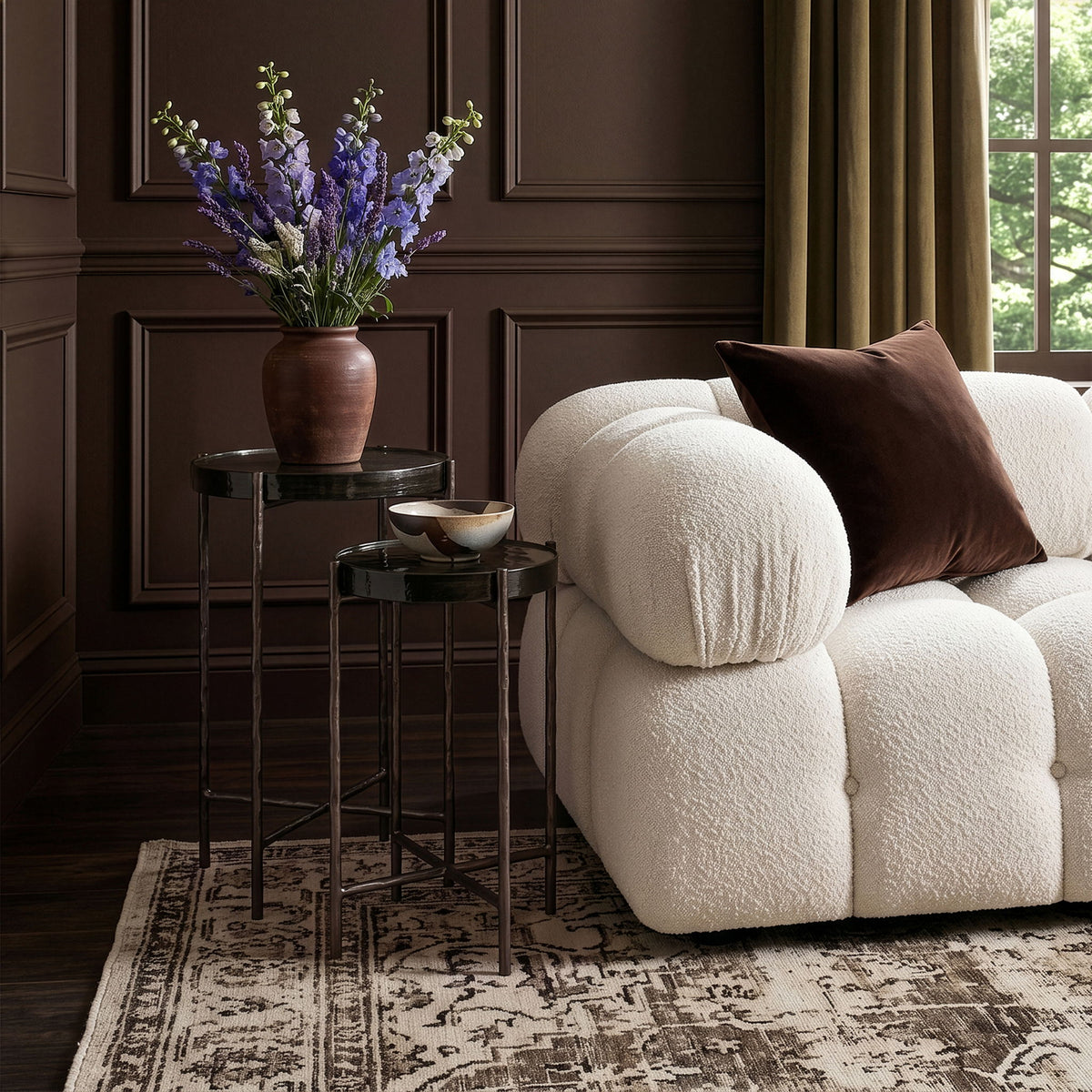 Vetra - Iron Base Bunching End Table - Bronze