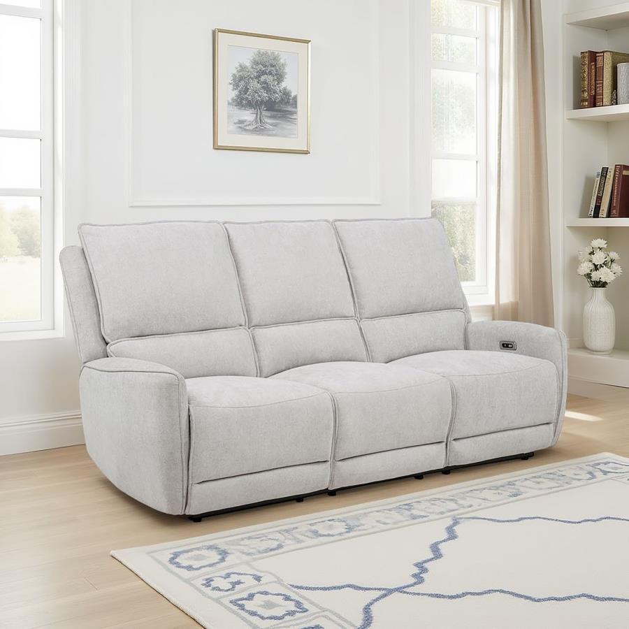Sylmar - Chenille Upholstered Power Reclining Sofa - Dove Gray - Urban Living Furniture (Los Angeles, CA)