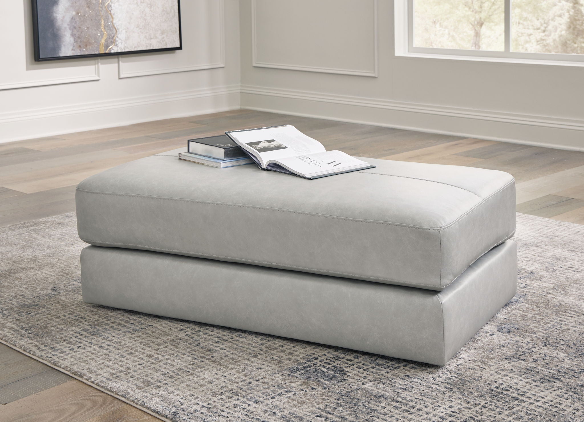 Amiata - Oversized Accent Ottoman - Glacier