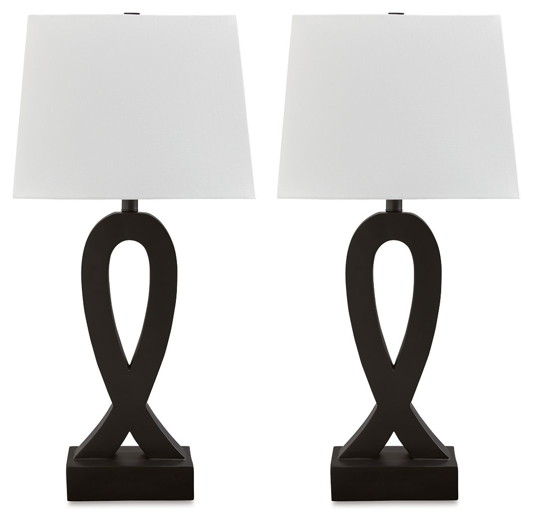 Markellton - Black - Poly Table Lamp (Set of 2) - Urban Living Furniture (Los Angeles, CA)