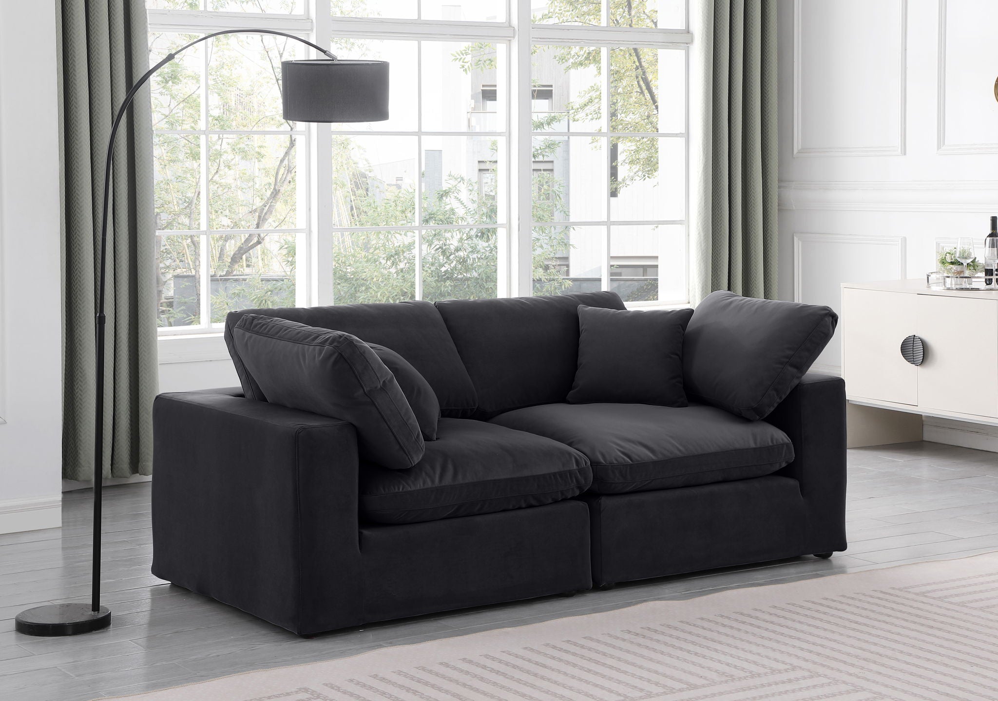 Comfy - Velvet Modular Sofa 2 Seats - Urban Living Furniture (Los Angeles, CA)