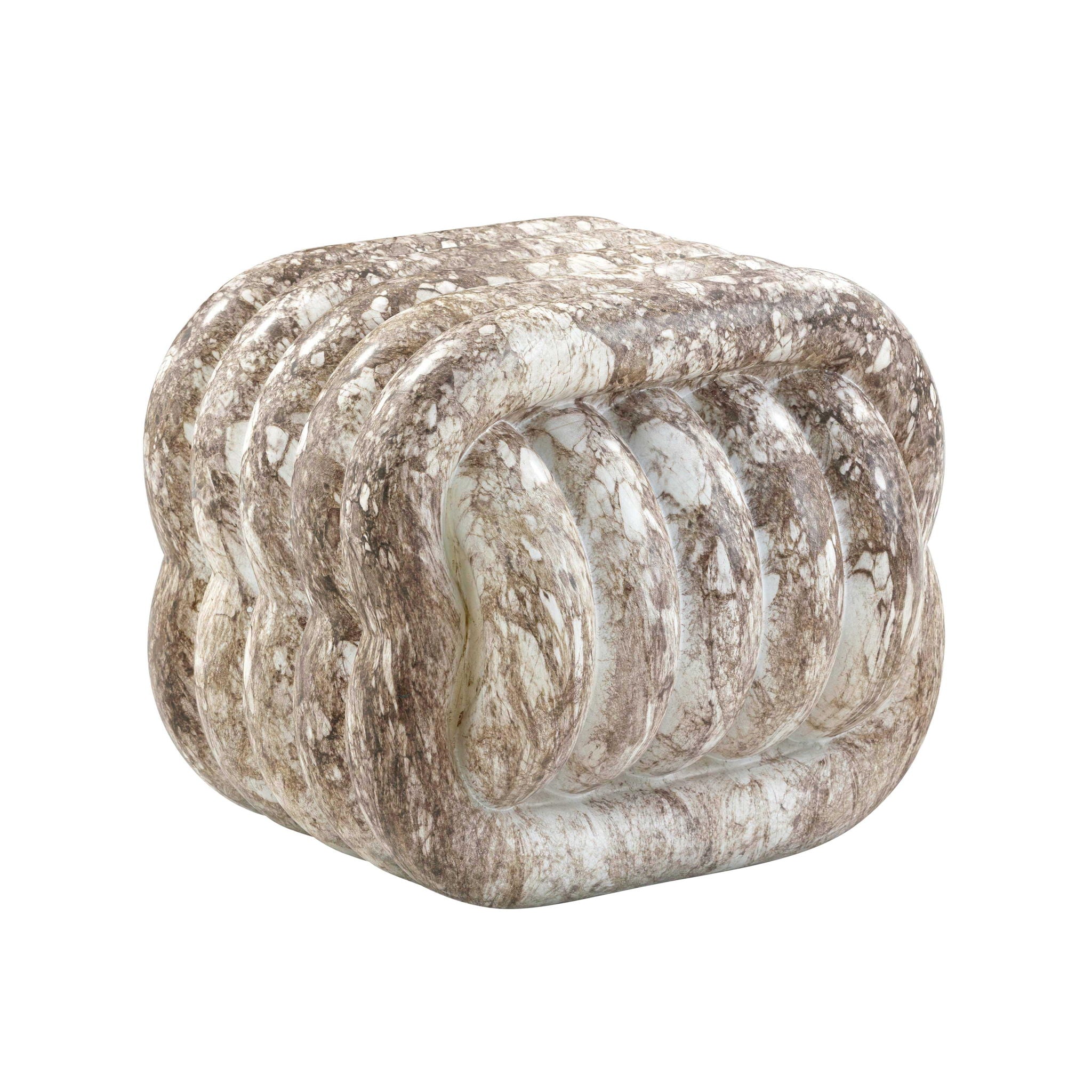 Love Knot - Faux Marble Indoor / Outdoor Accent Stool - Urban Living Furniture (Los Angeles, CA)