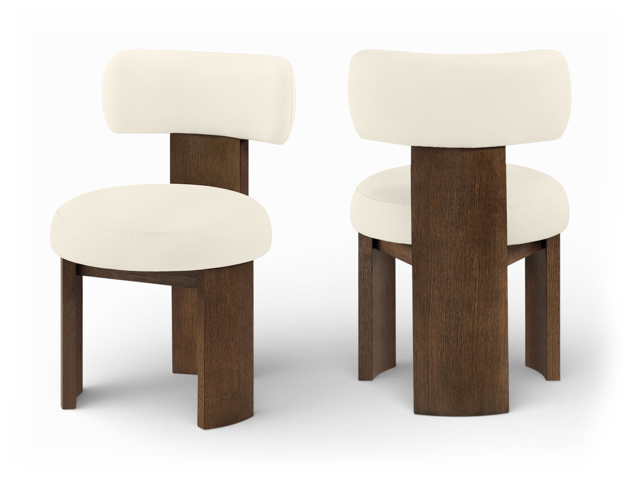 Atelier - Vegan Leather Upholstered Dining Chair (Set of 2) - Painted Brown Frame - Urban Living Furniture (Los Angeles, CA)