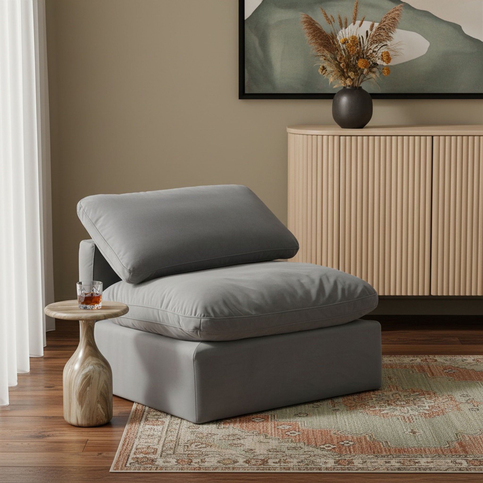 Indulge - Velvet Armless Chair - Urban Living Furniture (Los Angeles, CA)