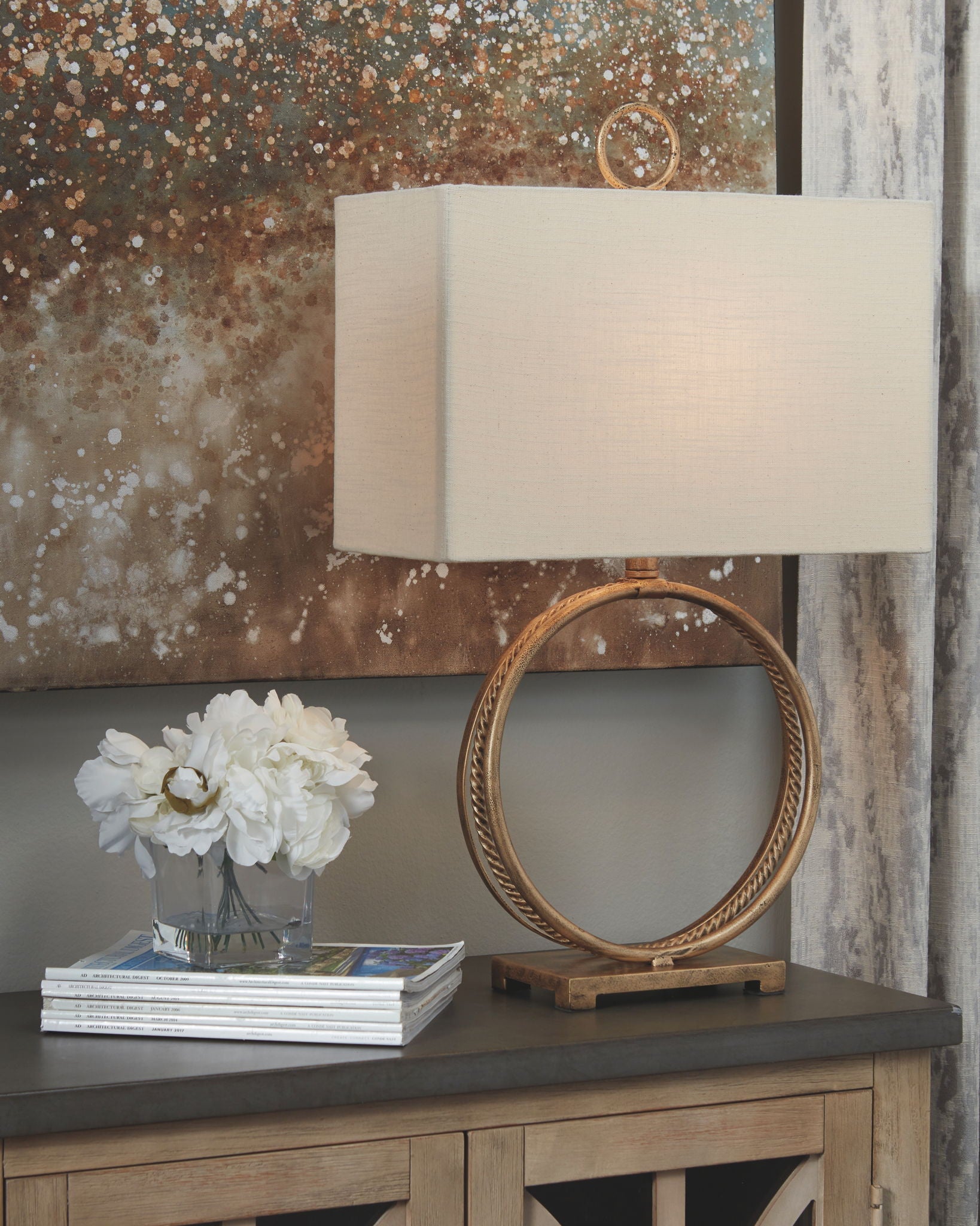 Mahala - Antique Gold Finish - Metal Table Lamp - Urban Living Furniture (Los Angeles, CA)
