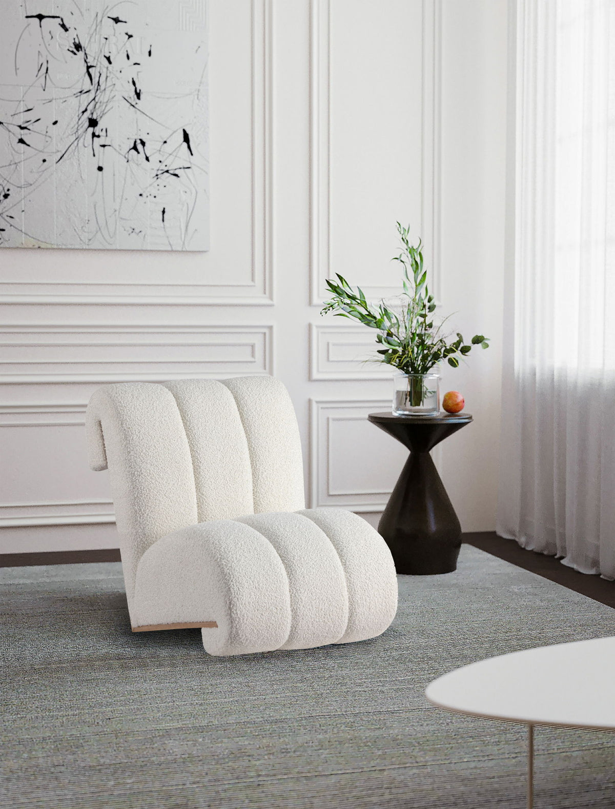 Swoon - Accent Chair With Natural Base - Urban Living Furniture (Los Angeles, CA)