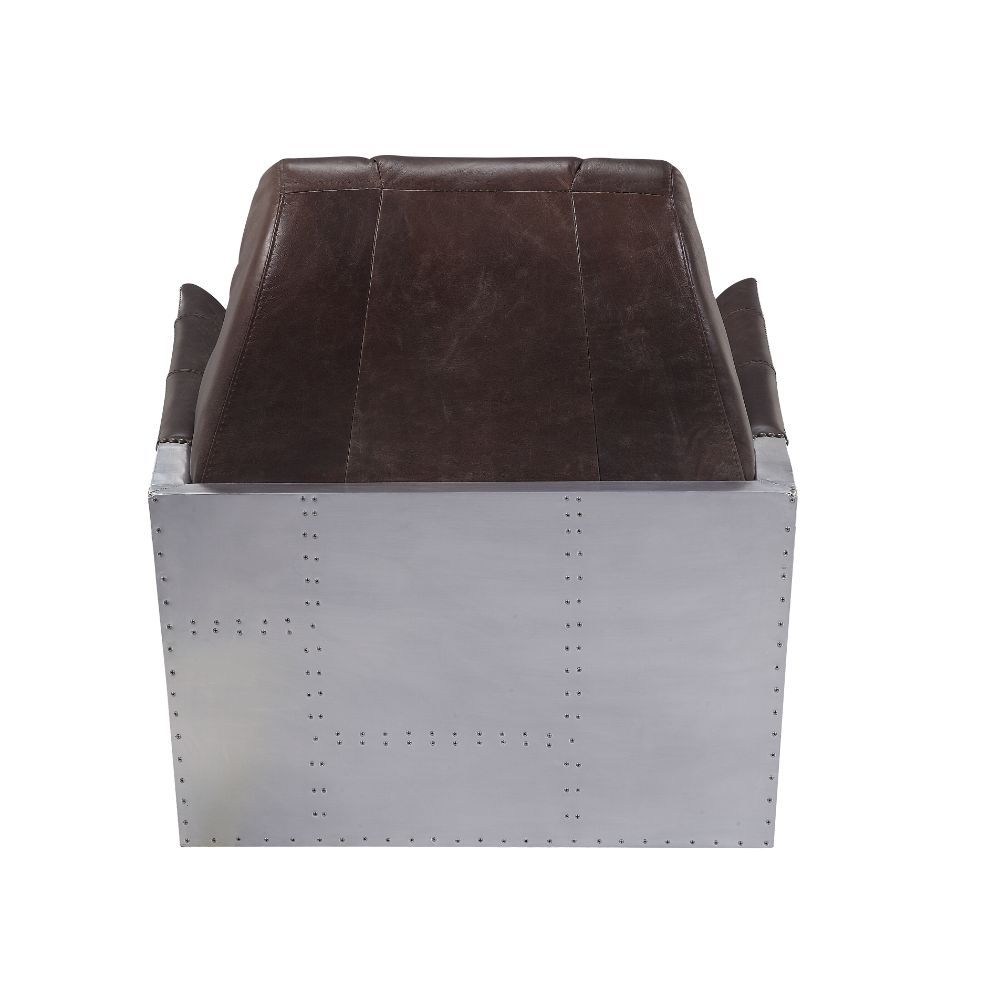 Brancaster - Accent Chair - Espresso Top Grain Leather & Aluminum - Urban Living Furniture (Los Angeles, CA)