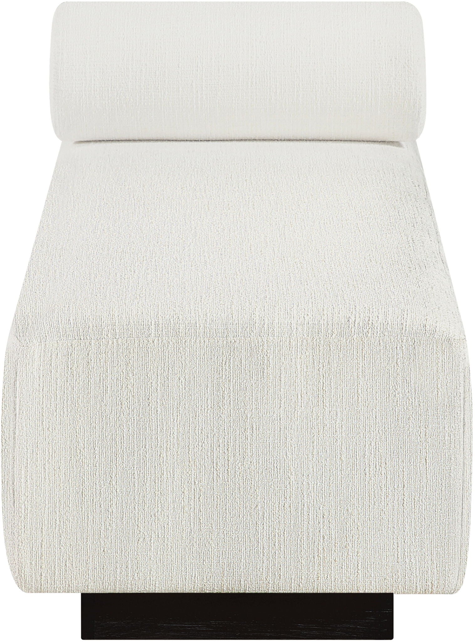 Zephyr - Linen Textured Fabric Upholstered Chaise - Painted Black Base - Urban Living Furniture (Los Angeles, CA)