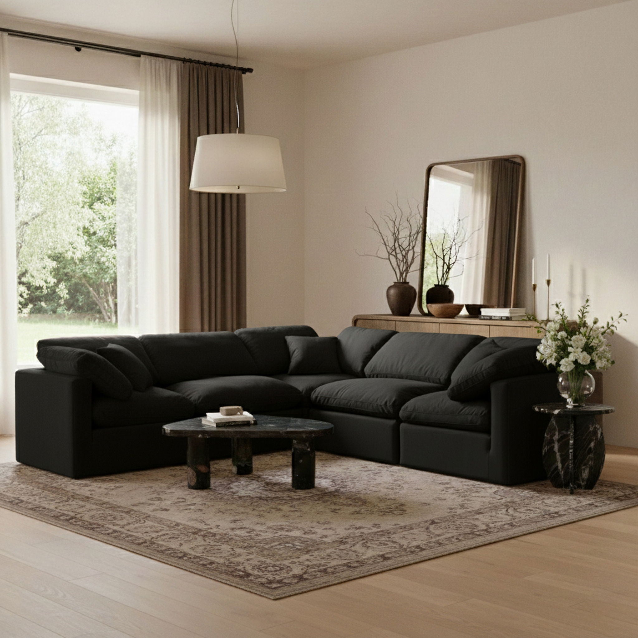 Indulge - Velvet 5 Piece Modular Corner Sectional - Urban Living Furniture (Los Angeles, CA)