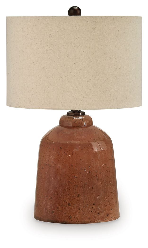 Aaleahya - Rust - Glass Table Lamp - Urban Living Furniture (Los Angeles, CA)