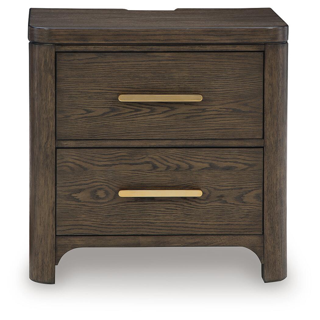 Radkin - Two Drawer Night Stand - Burnished Brown - Urban Living Furniture (Los Angeles, CA)