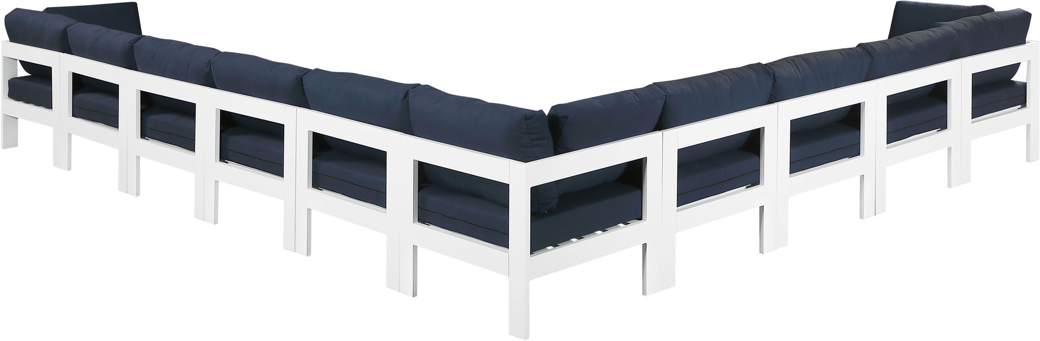 Nizuc - Outdoor Patio 10 Piece Modular Sectional With White Frame - Urban Living Furniture (Los Angeles, CA)