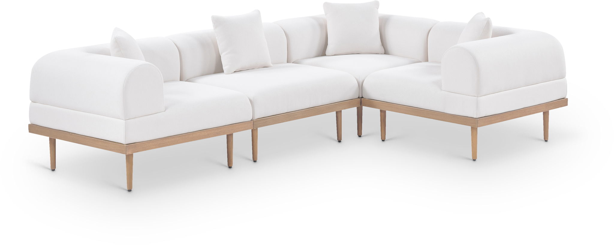 Laguna - 4 Piece 106.5" Upholstered Outdoor Patio Modular Sectional - Urban Living Furniture (Los Angeles, CA)