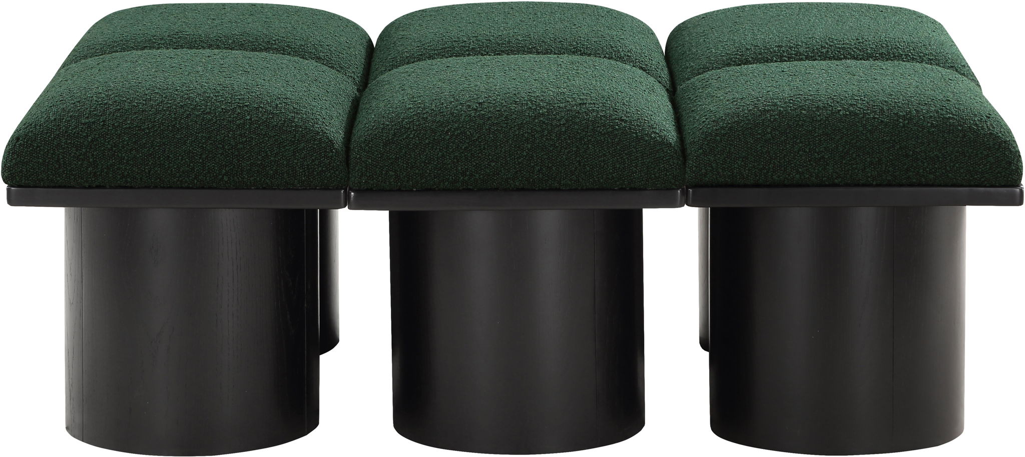 Pavilion - 6 Piece Modular Bench With Black Base