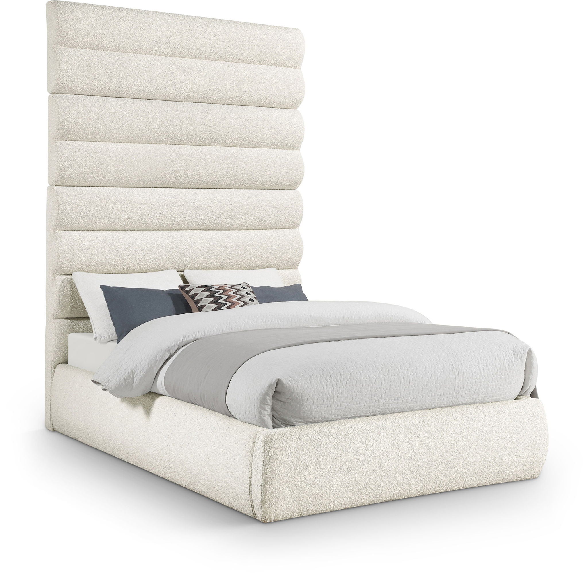Adam - Boucle Fabric Bed With 89" Headboard - Urban Living Furniture (Los Angeles, CA)