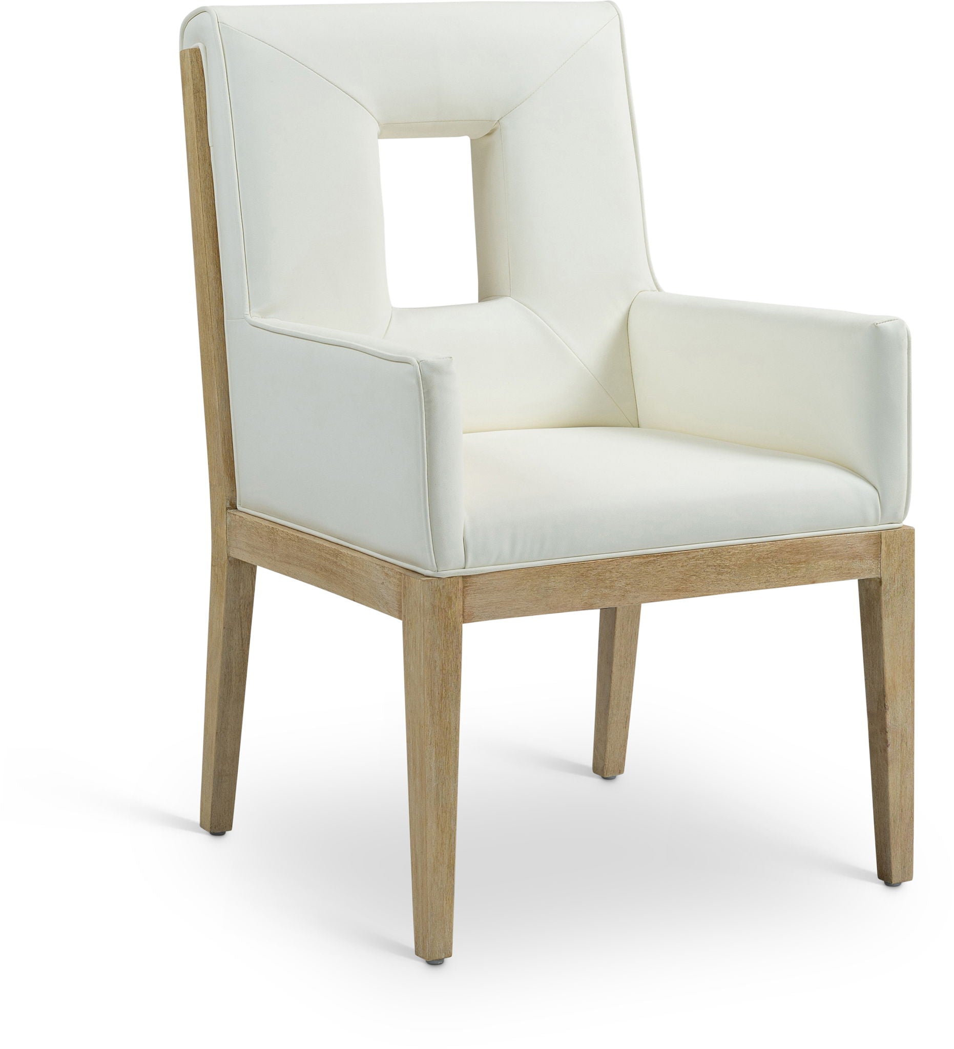 Gwendolyn - Faux Leather Dining Arm Chair With Natural Frame - Urban Living Furniture (Los Angeles, CA)
