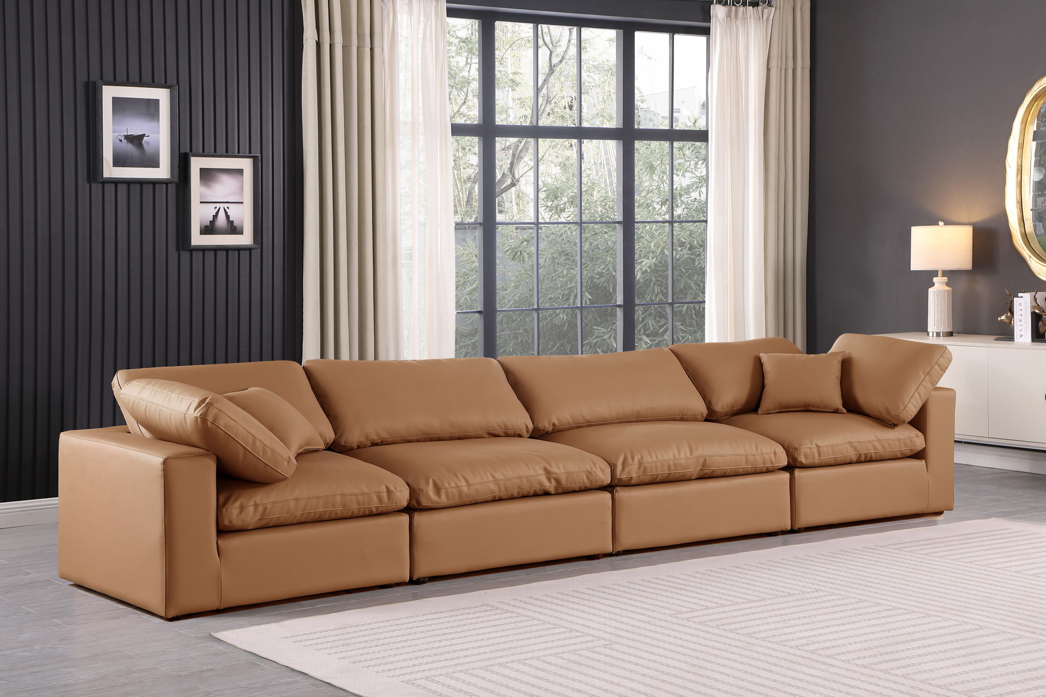 Comfy - Faux Leather Modular Sofa 4 Seats - Urban Living Furniture (Los Angeles, CA)