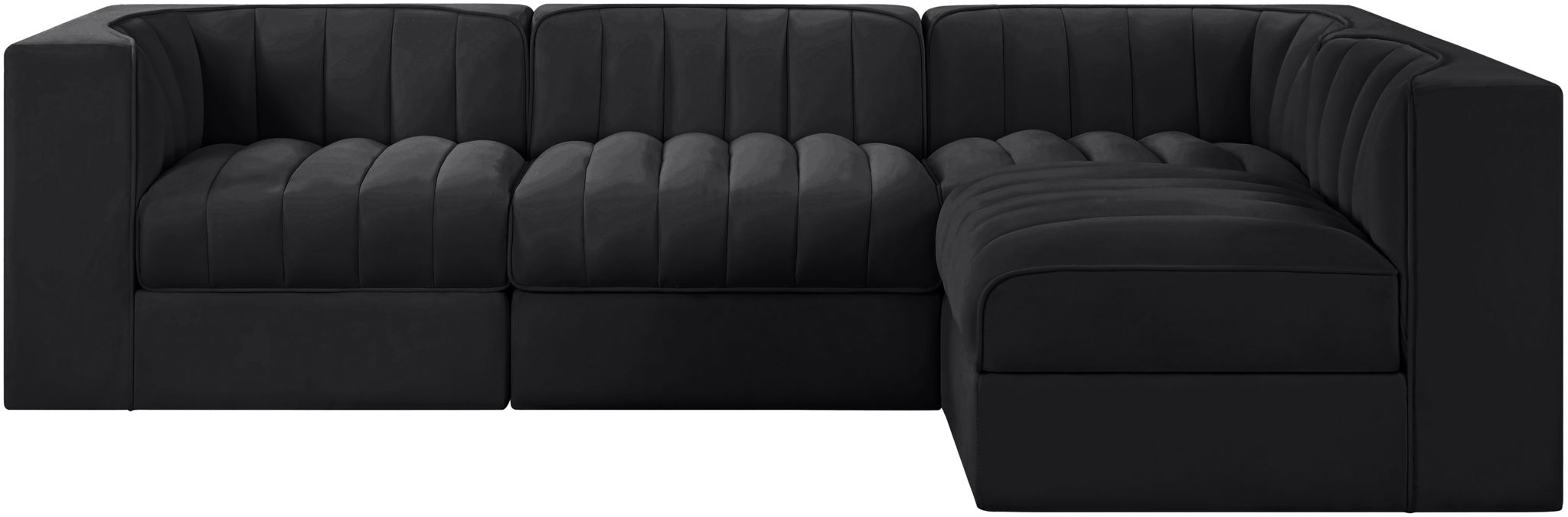 Rummi - Velvet Performance Fabric Upholstered 4 Piece Modular Sectional - Urban Living Furniture (Los Angeles, CA)